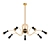 Elegant Brass Sinusoidal Chandelier 3D model small image 1