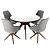 Stylish Sheryl Chair & Tango Table Set 3D model small image 2