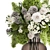 Elegant Green & White Bouquet 3D model small image 2