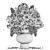 Elegant Green & White Bouquet 3D model small image 7