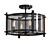 Elegant Ethan Semi Flush Mount 3D model small image 1