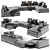 Modern Minotti Powell 5 Seater Sofa 3D model small image 1