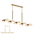 Kaira Long 10: Bronze Glass Pendant Lamp 3D model small image 1