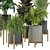  Foliage Finesse: Indoor Plants in Ferm Living Bau Pot 3D model small image 2