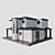 Modern Two-Story House with Rooftop Terrace 3D model small image 3