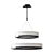 Modern Double Circle Pendant Lamp 3D model small image 1