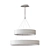 Modern Double Circle Pendant Lamp 3D model small image 2