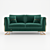 Elegant Luciano Double Sofa 3D model small image 1