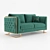 Elegant Luciano Double Sofa 3D model small image 5