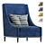 Elegant Monaco Armchair Ensuring Lasting Comfort 3D model small image 1