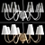 DIAFANO Hanging Chandelier: Elegant Metal and Glass Lighting 3D model small image 1