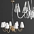 DIAFANO Hanging Chandelier: Elegant Metal and Glass Lighting 3D model small image 2