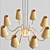 DIAFANO Hanging Chandelier: Elegant Metal and Glass Lighting 3D model small image 3