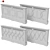 Elegant Radiator Screen Set with Mirror Inserts 3D model small image 2