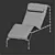 Sleek Hay Palissade Chaise Lounge 3D model small image 4