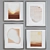 Modern Classic Frame Set with Abstract Images - 4 Frames, 5 Material Options 3D model small image 2