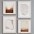 Modern Classic Frame Set with Abstract Images - 4 Frames, 5 Material Options 3D model small image 3