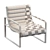 Elegant Bouclé Cream Armchair 3D model small image 5