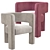 Sculpt Velvet Chair: Pink, Red, Gray, Pistachio | Crate and Barrel 3D model small image 5