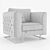 Luxury Luciano Armchair: Elegant Art Deco Design 3D model small image 4