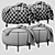 Cozy Pouf Buddy with Plaid 3D model small image 7