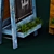 Restaurant Chalkboard Set with Plants 3D model small image 2