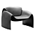 Modern Club-Armchair with Timeless Elegance 3D model small image 2