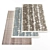  Modern Collection 4-Piece Rugs 3D model small image 1
