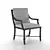 Aristo Cast Aluminum Dining Chair 3D model small image 1