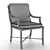 Aristo Cast Aluminum Dining Chair 3D model small image 7