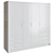 Modern Shoaf 4 Door Wardrobe 3D model small image 4