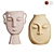 Elegant Face Vases - Set of 2 3D model small image 1