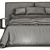 DITRE Flann Black Bed - Sleek and Stylish 3D model small image 4