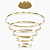 Sleek Aluminum LED Chandelier 3D model small image 1