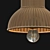 Rattan Pendant Lamp with Bird Accents 3D model small image 3