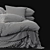 Luxury Linen Bedding Set 3D model small image 1