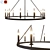 Elegant Iron Round Chandelier 3D model small image 2