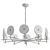 Mersi 10 White Glass Chandelier 3D model small image 2