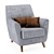 Newbury Upholstered Armchair 3D model small image 1