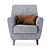 Newbury Upholstered Armchair 3D model small image 2