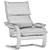 Onega Chair: Lightweight and Adjustable Backrest 3D model small image 6