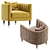 BRIDGE Armchair: Elegant Design for Cazarina Interiors 3D model small image 4