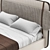 Contemporary Bed Scott: Elegant Style & Modern Comfort 3D model small image 1