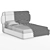 Contemporary Bed Scott: Elegant Style & Modern Comfort 3D model small image 2