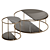 Fendi Boogie Portoro Palladium Marble Table 3D model small image 1