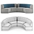 Sleek MD Round Sofa, Modern Design 3D model small image 5
