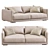 Luxury Leather Sofa Bristol - Poliform 3D model small image 2