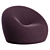 Sleek C Club Chair: Stylish and Comfortable 3D model small image 1