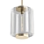 Elegant Bronze Hanging Glass Lamp 3D model small image 1