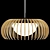 Elegant Bollicina Wood Lamp 3D model small image 1